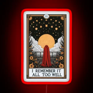 Taylor Swift Tarot I Remember It All Too Well Red RGB Neon Sign