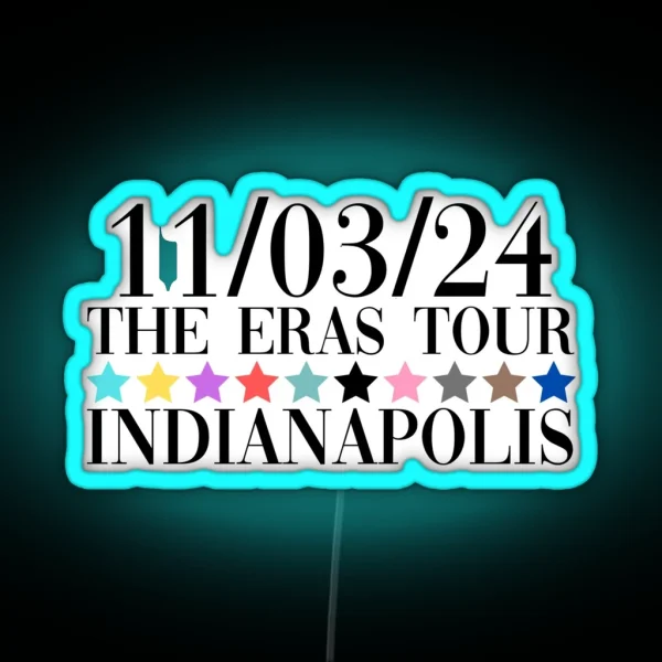 Taylor Swift The Eras Tour Indianapolis Night RGB Neon Sign