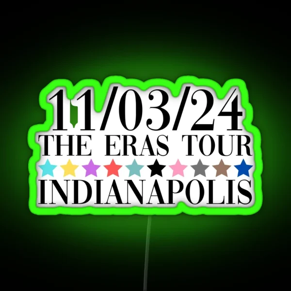 Taylor Swift The Eras Tour Indianapolis Night RGB Neon Sign