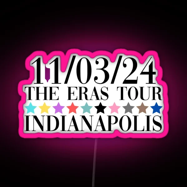 Taylor Swift The Eras Tour Indianapolis Night RGB Neon Sign