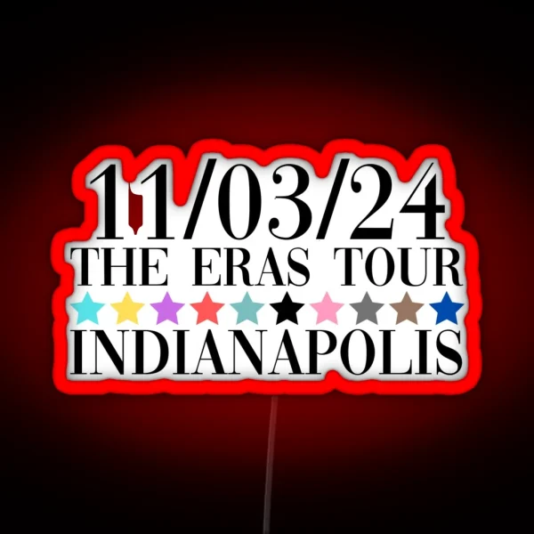 Taylor Swift The Eras Tour Indianapolis Night RGB Neon Sign