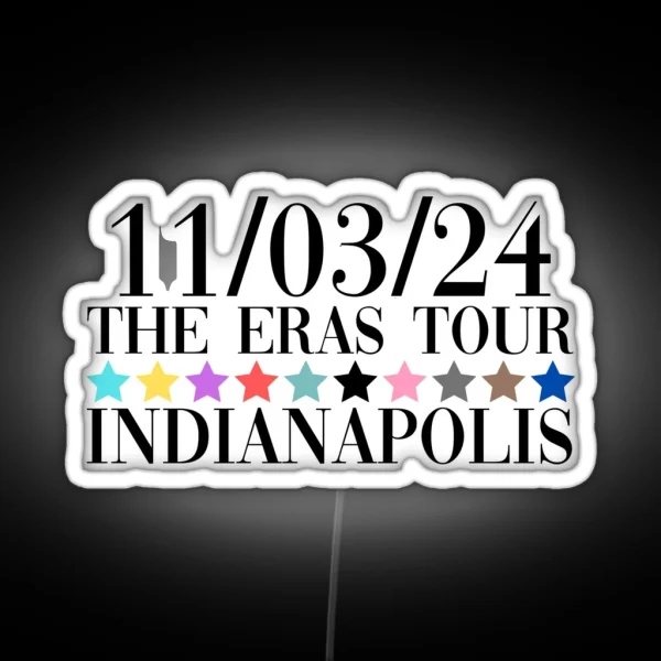 Taylor Swift The Eras Tour Indianapolis Night RGB Neon Sign