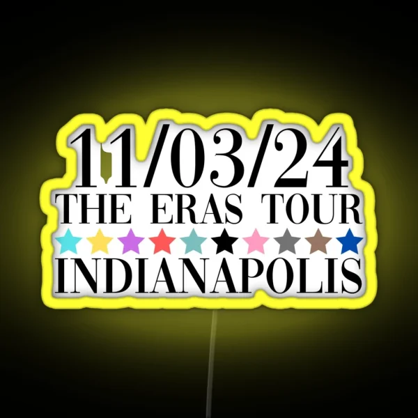 Taylor Swift The Eras Tour Indianapolis Night RGB Neon Sign