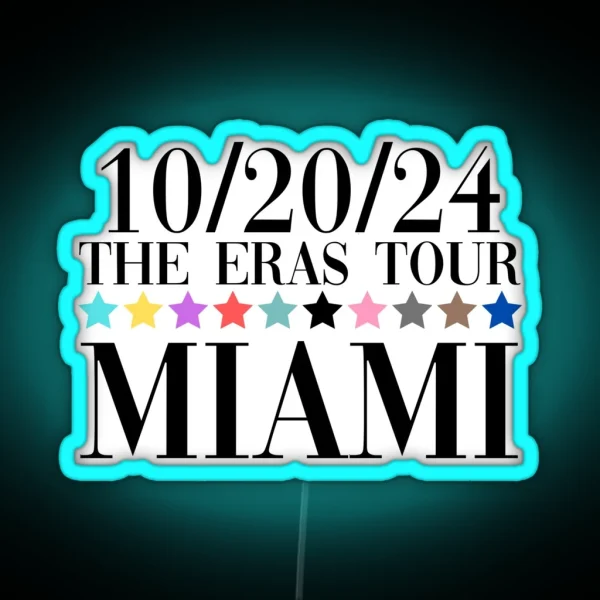 Taylor Swift The Eras Tour Miami Night 3 RGB Neon Sign