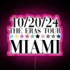 Vibrant RGB Neon Sign Inspired by Taylor Swift's Miami Eras Concert