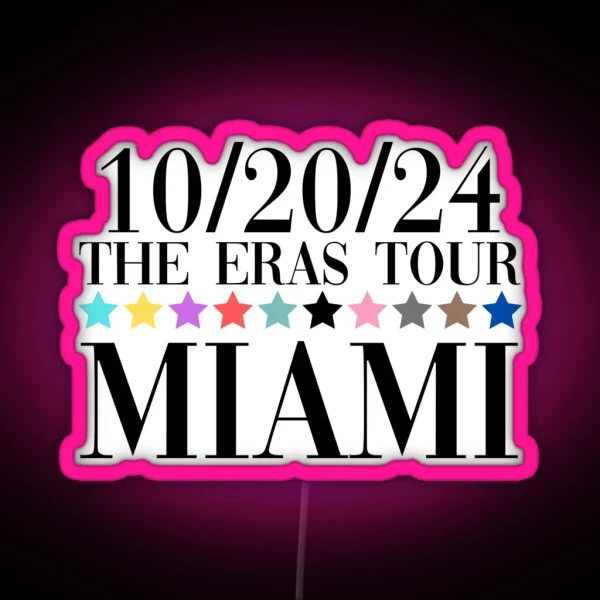 Taylor Swift The Eras Tour Miami Night 3 RGB Neon Sign