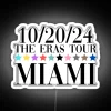 Exclusive Taylor Swift Eras Tour Miami Night 3 Neon Sign