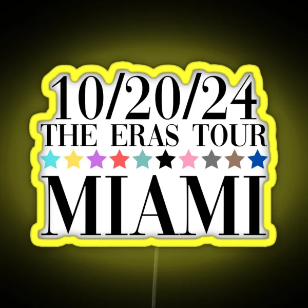 Taylor Swift The Eras Tour Miami Night 3 RGB Neon Sign