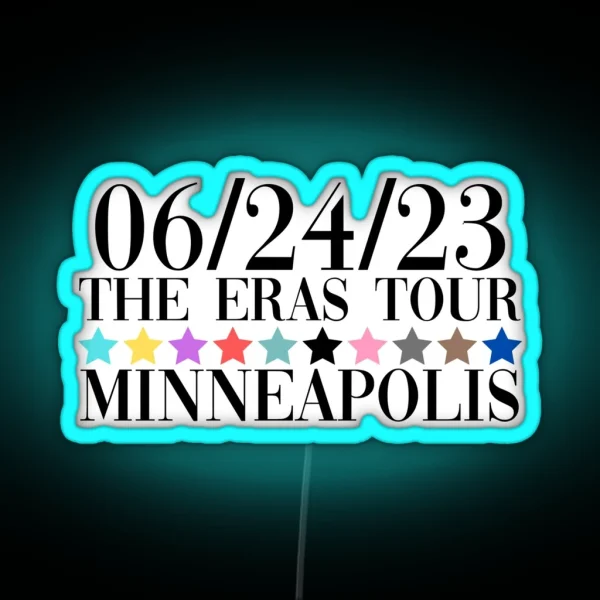 Taylor Swift The Eras Tour Minneapolis Night 2 RGB Neon Sign