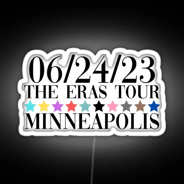 Taylor Swift The Eras Tour Minneapolis Night 2 RGB Neon Sign