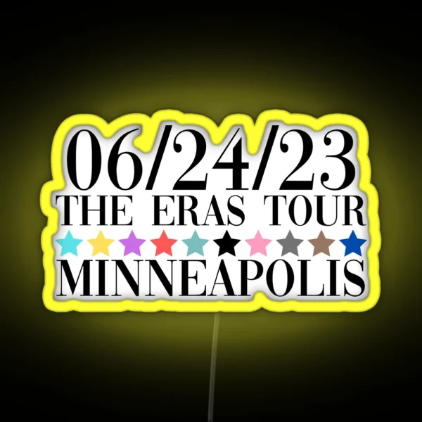 Taylor Swift The Eras Tour Minneapolis Night 2 RGB Neon Sign