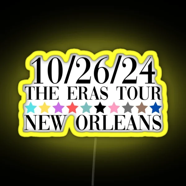Taylor Swift The Eras Tour New Orleans Night 2 RGB Neon Sign