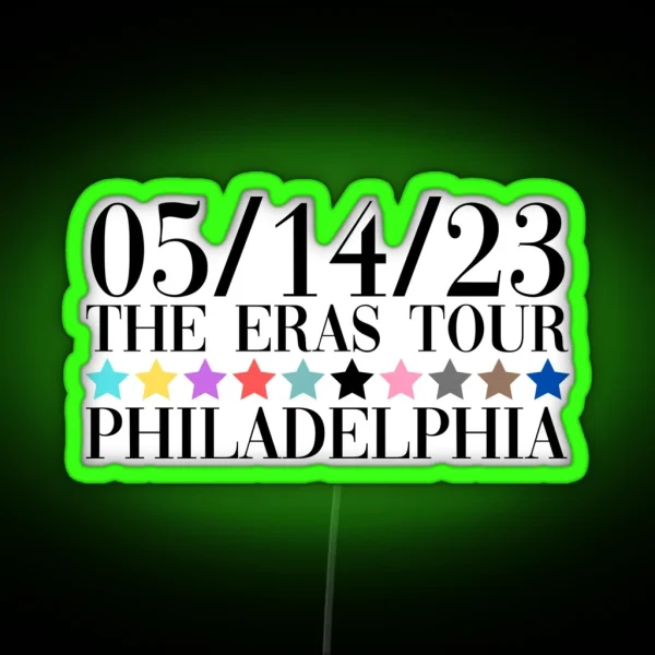 Taylor Swift The Eras Tour Philadelphia Night 3 RGB Neon Sign
