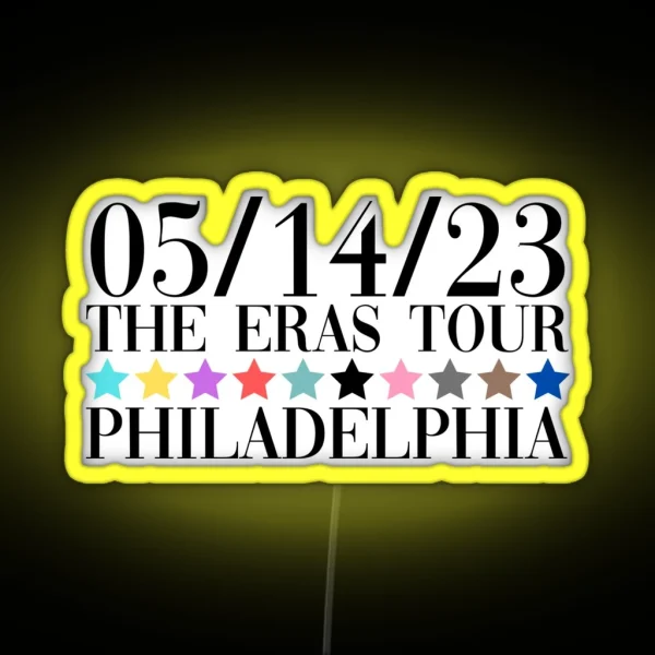 Taylor Swift The Eras Tour Philadelphia Night 3 RGB Neon Sign
