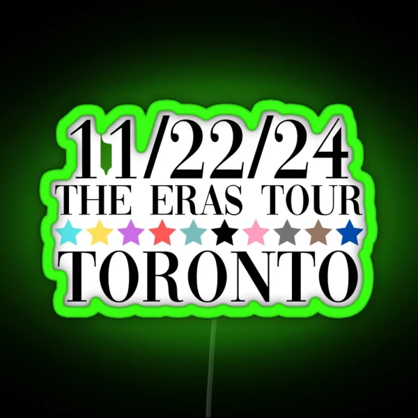 Taylor Swift The Eras Tour Toronto Night 5 RGB Neon Sign