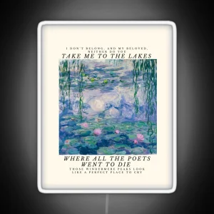 Taylor Swift The Lakes Lyrics Take Me To The Lakes Where All The Poets Went To Die RGB Neon Sign