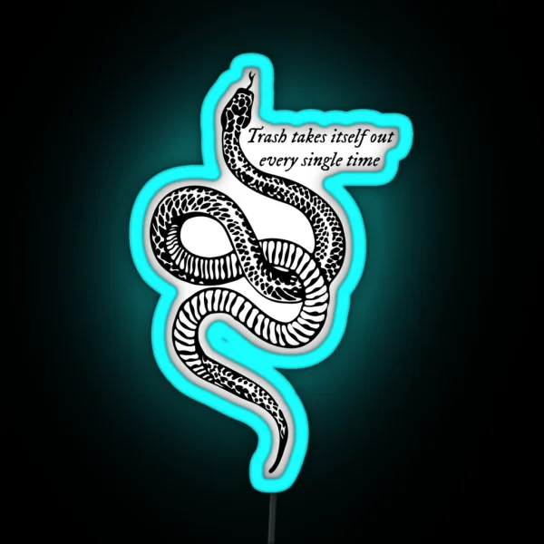 Taylor Swift Trash Takes Itself Out Quote RGB Neon Sign