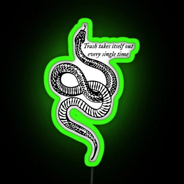 Taylor Swift Trash Takes Itself Out Quote RGB Neon Sign
