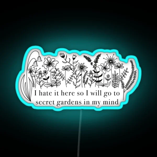 Taylor Swift TTPD I Hate It Here Garden Aesthetic RGB Neon Sign