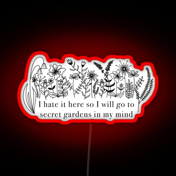 Taylor Swift TTPD I Hate It Here Garden Aesthetic RGB Neon Sign