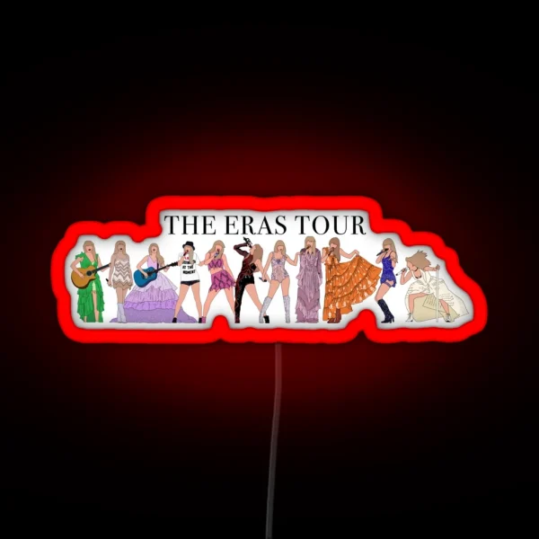 Taylors Of The Eras Tour Plus TTPD RGB Neon Sign