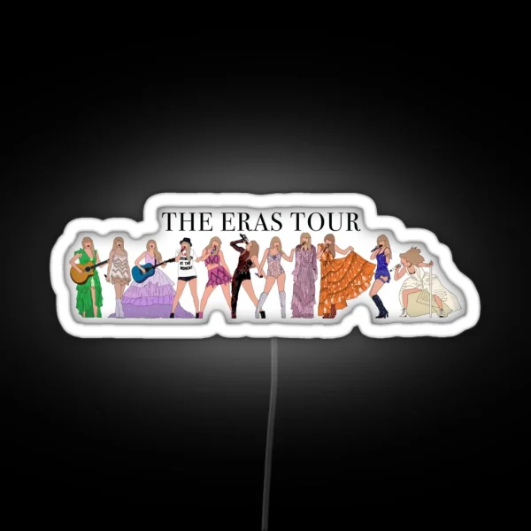 Taylors Of The Eras Tour Plus TTPD RGB Neon Sign