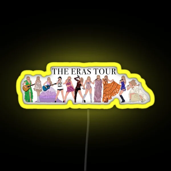 Taylors Of The Eras Tour Plus TTPD RGB Neon Sign