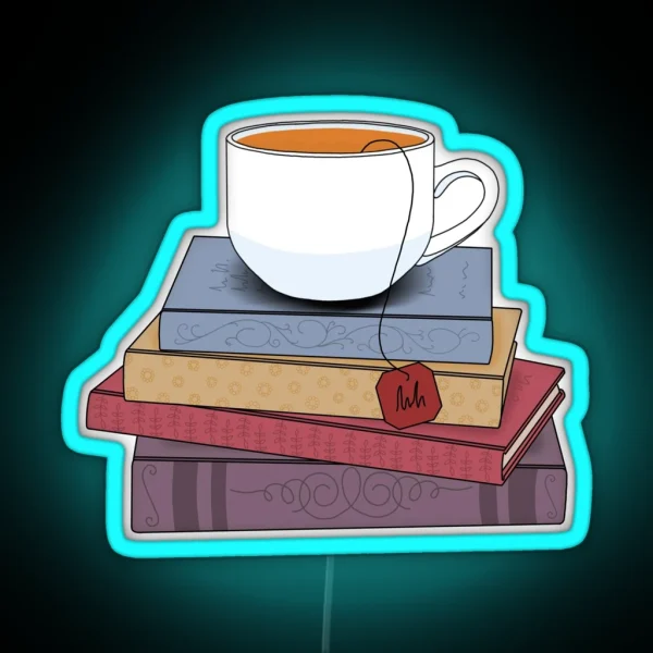 Tea And Books RGB Neon Sign