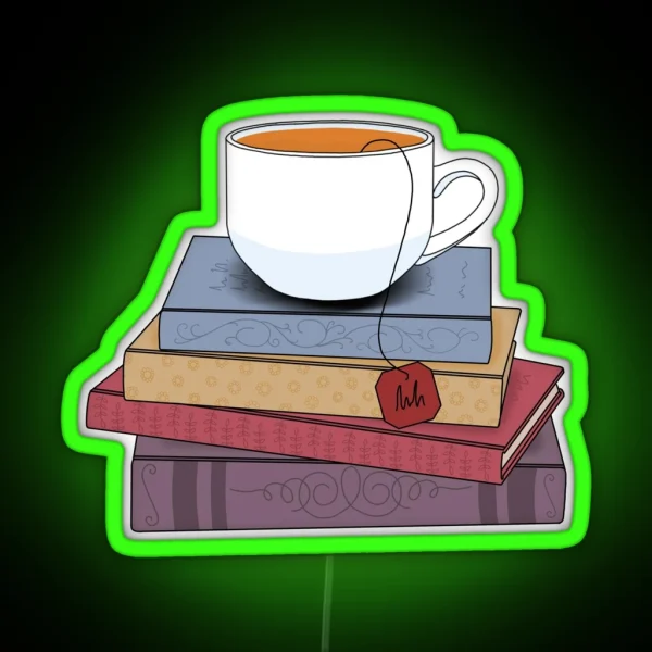 Tea And Books RGB Neon Sign