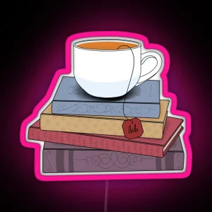 Tea And Books RGB Neon Sign