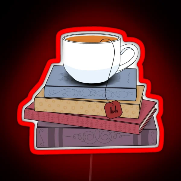 Tea And Books RGB Neon Sign