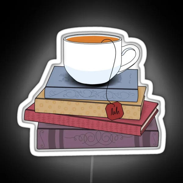 Tea And Books RGB Neon Sign