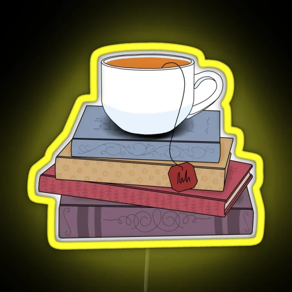 Tea And Books RGB Neon Sign