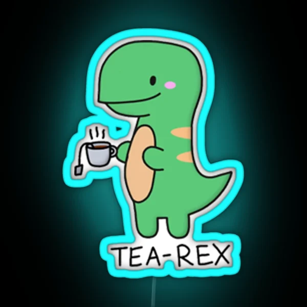 Tea Rex Baby RGB Neon Sign