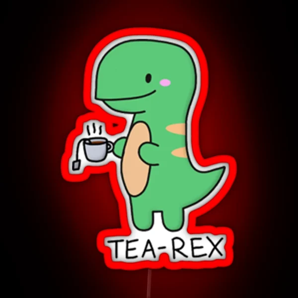 Tea Rex Baby RGB Neon Sign