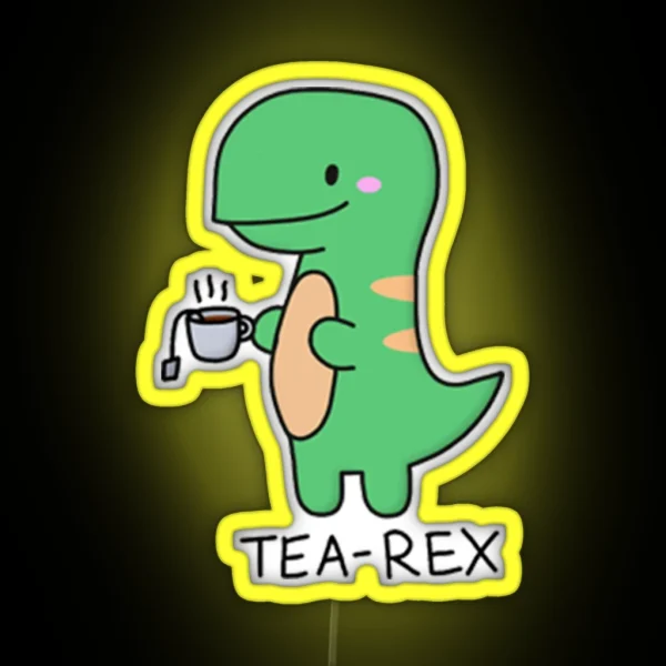 Tea Rex Baby RGB Neon Sign