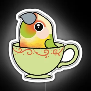 Teacup Pineapple Green Cheek Conure RGB Neon Sign