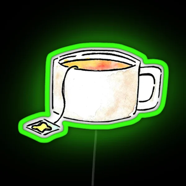 Teacup With Lemon Tea Led RGB Neon Sign