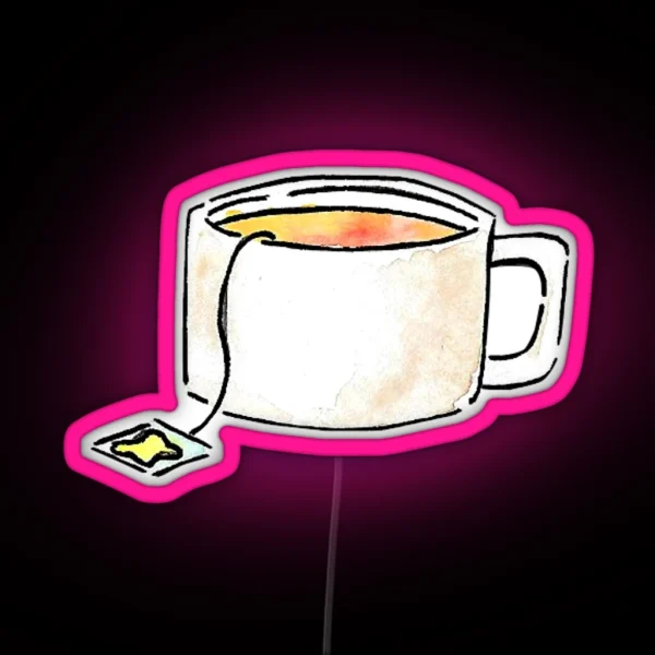 Teacup With Lemon Tea Led RGB Neon Sign