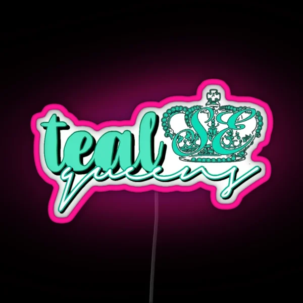 Teal Queens Senior Elite Led RGB Neon Sign