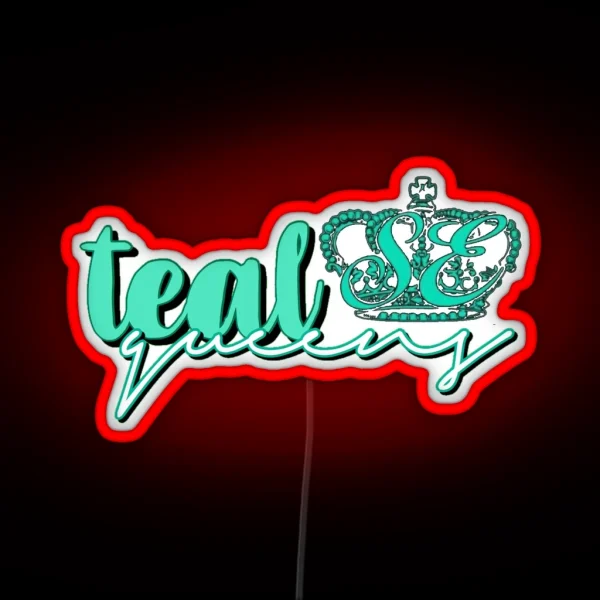 Teal Queens Senior Elite Led RGB Neon Sign
