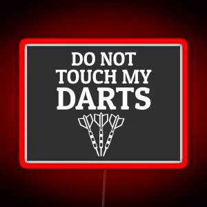 Team Darts Darts Team Dartgame Dartboard RGB Neon Sign