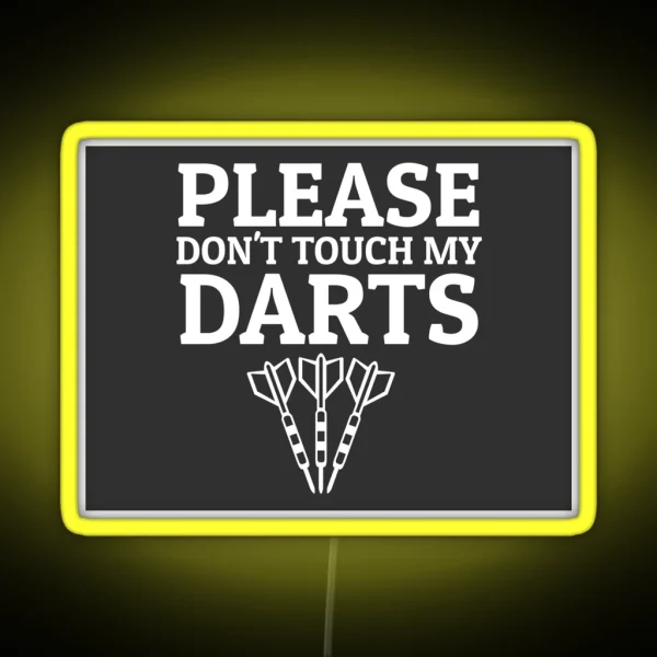 Team Darts Darts Team Dartgame Dartboard RGB Neon Sign