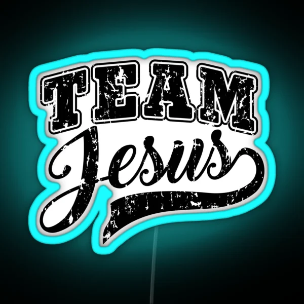 Team Jesus Christian Christianity For Teen Boy Girls RGB Neon Sign