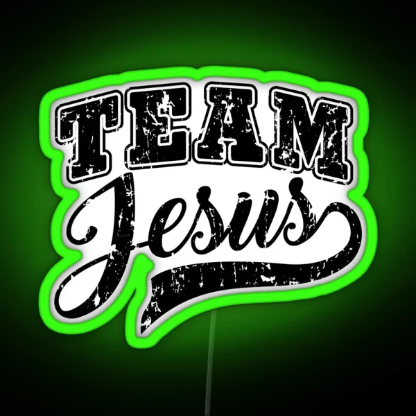 Team Jesus Christian Christianity For Teen Boy Girls RGB Neon Sign