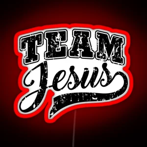 Team Jesus Christian Christianity For Teen Boy Girls RGB Neon Sign