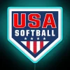 Sparkling RGB Neon Sign with Iconic Team USA Softball Emblem