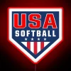 Team USA Softball Logo Neon Sign in Vibrant Rainbow Colors