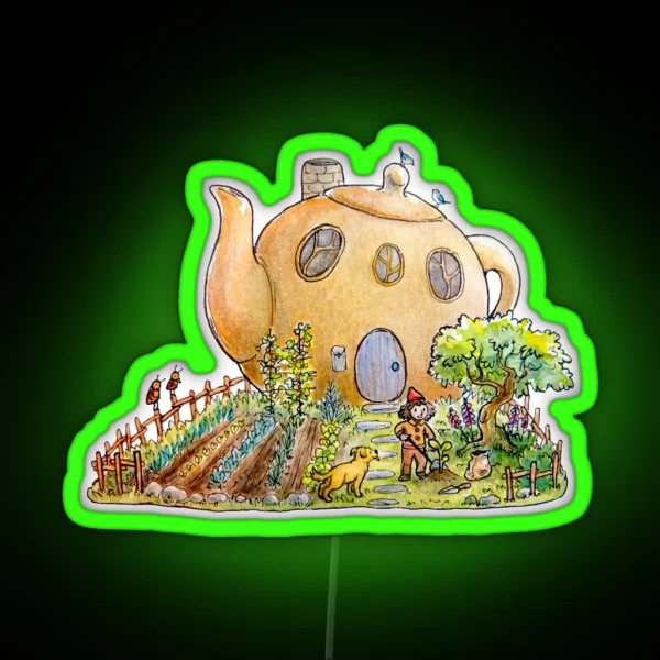 Teapot House RGB Neon Sign