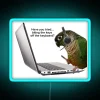 Colorful tech support inspired birb RGB neon decorative sign art